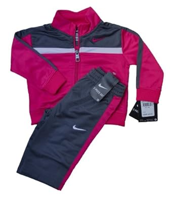 pink and black nike jogging suit