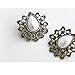 Topstaronline (TM) Retro Vintage Bronze Hollow Flower Rhinestones Gem Stone Ear Studs Earrings