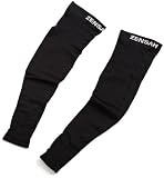 Zensah Unisex Adult Compression Arm Sleeves, Black, Small/Medium