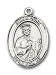 Sterling Silver St. Jude Thaddeus Pendant with Stainless Silver Heavy Curb Chain 24 inch