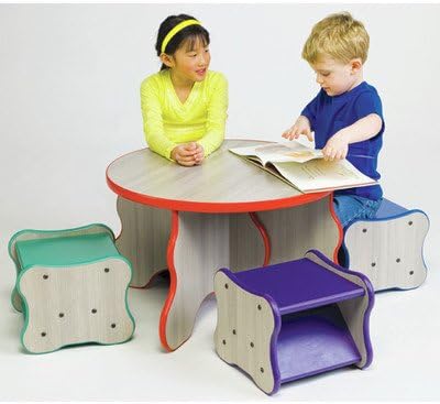 Wavy Legs Kids 5 Piece Table and Stool Set Color: Rainforest