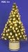 80cm Fibre Optic Christmas Tree in Pot with Gold Petals