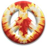 Peace Symbol Magnet of Red Tie Dye Art by MEYOTO by MEYOTO LLC