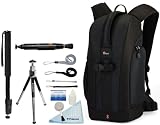 Lowepro Flipside 200 Backpack (Black)+ Accessory Kit for Canon EOS Rebel T3/T3i/T2i/T1i/EOS 1D MARK III/1D MARK IV/1DS MARK II/5D/7D/20D/30D/40D/50D/60D/XS/Xsi/Xti SLR Cameras