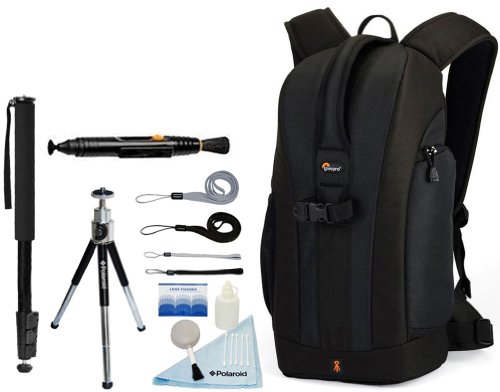 Lowepro Flipside 200 Backpack (Black)+ Accessory Kit for Canon EOS Rebel T3/T3i/T2i/T1i/EOS 1D MARK III/1D MARK IV/1DS MARK II/5D/7D/20D/30D/40D/50D/60D/XS/Xsi/Xti SLR Cameras
