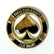Cut Out Spade Card Guard - GOLD - Casino Supplies > Card Covers > Premium