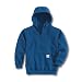 Carhartt Boys 8-20 Midweight Hooded 1/4 Zip Mock Neck Sweatshirt,Royal,Xlarge (14/16)
