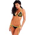 Batman Logo Triangle Set Black String Bikini