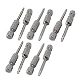 uxcell 六角ドライバービット　ドライバー　10個　6mmシャンク　2mm磁気ヒント