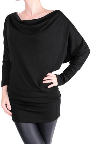LeggingsQueen Women's Long Sleeve Basic Tunic Top