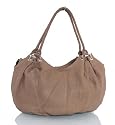 Great leather Hobo ladies' bag taupe grey with specially shoulder strap
