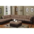 5 pcs Sectional Sofa Set with Contemporary Style Design in Saddle