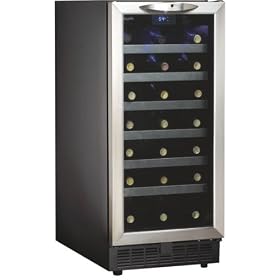 Danby Silhouette Series DWC1534BLS 15 Built-in Wine Cooler with 34-Bottle Capacity, 6... by Danby