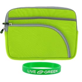MSI Wind U100 10-Inch Netbook Neorpene Sleeve Case + Bonus Young Micro TM Live Green Wristband