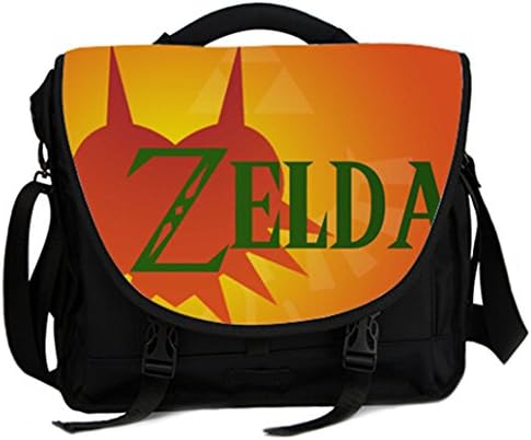 Cross Body Laptop Messenger Shoulder bag Business Briefcase Black Fits for 15 inch Laptop Majora Mask Print