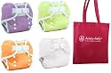 Thirsties Duo Wrap Size 1 Cloth Diaper Cover 12 pack Gender Neutral Colors with Dainty Baby Reusable Bag Bundle