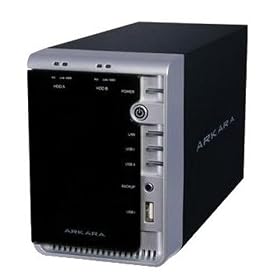 Arkara Gigalan Professional DualBay NAS Enclosure with RAID 0/1/JBOD/SPAN