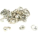 24 Bead Tips Beading Ends White Nickel Necklace Parts