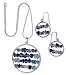Dichroic art glass jewelry set, 'Count on Love'