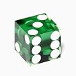 3/4" Green Trans. Precision Casino Craps Dice