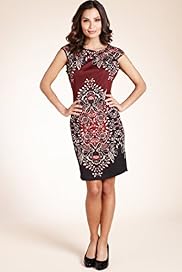 Floral Print Ponte Shift Dress