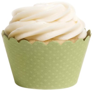 Dress My Cupcake Standard Leaf Green Cupcake Wrappers, Set of 100