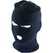 New Ski Face Mask Knit Beanie Biker Snowboard 3 Holes * Navy Blue * Size - Medium / Large