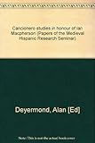 Cancionero studies in honour of Ian Macpherson