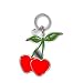 Cherry Hearts Enamel Key Chain