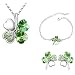 Swarovski Elements Crystal Four Leaf Clover Necklace Bracelet Earrings 3 Piece Set CN9034Z 41LqcMlK0gL. AA75 Swarovski Elements Crystal Four Leaf Clover Necklace Bracelet Earrings 3 Piece Set CN9034Z