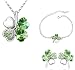 Picture of Color-jewels:Swarovski Elements Crystal Four Leaf Clover Necklace Bracelet Earrings 3-Piece Set-CN9034Z