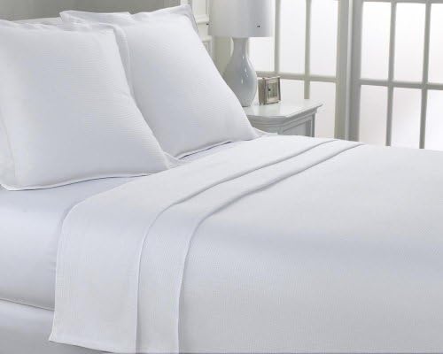 Hotel Fine Linens Mercerized King Cotton Blanket, White