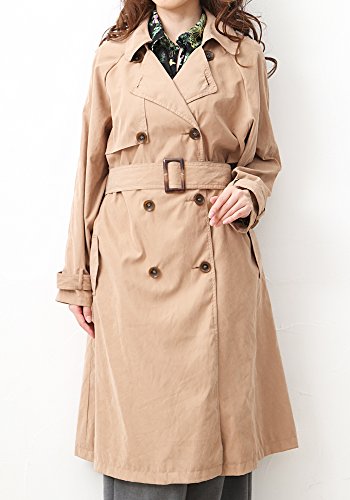 (Goldjapan)ゴールドジャパン 大きいサイズ レディース 大人 スプリングコート フェイクスウェード ロング トレンチコート sada-6057