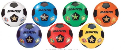 Rubber Nylon Wound Soccer Ball Black/Purple - Size 4