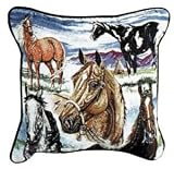 Review Simply Home  / Horse Sense Decorative Tapestry Toss Pillow