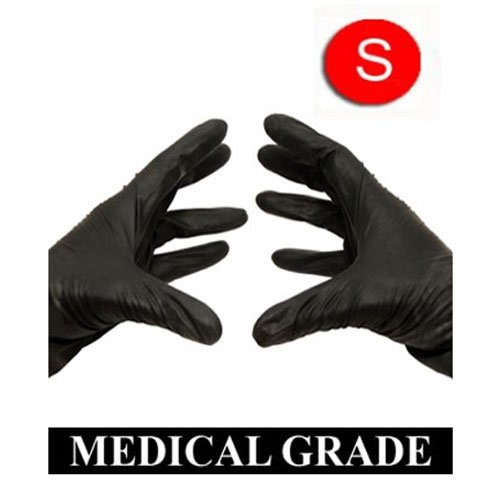 1000/Case Disposable Powder-Free Black Nitrile Medical Exam Gloves (Latex Free) Size-Small 5 Mil