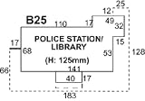 Superquick Police Station or Library - 1/72 OO/HO - Card Model Kit