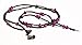 handcandy HF001BP The SOFIA LadyBuds Stereo Headphone Necklace, Black/Purple