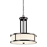 Kichler Lighting 42057OZ Camargo 3-Light Incandescent Pendant, Olde Bronze