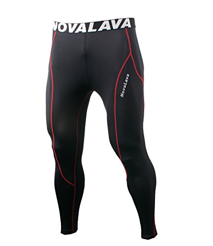 [NovaLava] Mens Womens Compression Tights Under Leggings Base Layer Pants B/R L
