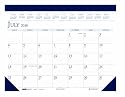 House of Doolittle Academic Desk Pad Calendar, July to August , 22 x 17 Inch , Leatherette Top Strip and matching corners, Recycled (HOD155HD)