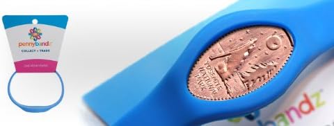 Wearable Souvenir Pennybandz Bracelet for elongated coins - Color Surfer Blue