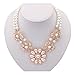 Bestpriceam (TM) Fashion Bohemia Chunky Crystal Flower Pearl Collar Statement Necklace for Party