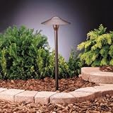 Kichler Lighting 15310AZT6 Dome Path Light 1-Light 12-Volt Path & Spread Light, Textured Architectural Bronze, Six Pack