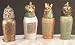 Egyptian Mummy Mini Canopic Jars (Set of 4), Decor, Gothic, Tomb 5116