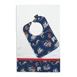 Seventh Inning Stretch Bib and Burp Cloth Set