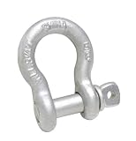 Campbell T9641435 Screw Pin Anchor Shackle, Forged Steel, Galvanized, 7/8 Trade, 6-1/2 ton Working Load Limit