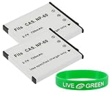 Young Micro (2-Pack) NP-60 720mAh Li-Ion Battery Compatible with Casio Exilim EX-Z80BE 8 MP Digital Camera Blue