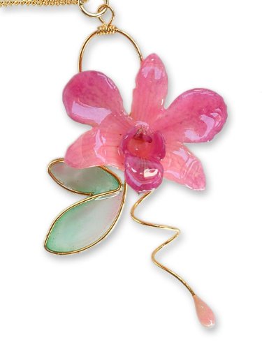 Natural orchid gold-plated necklace 3 L