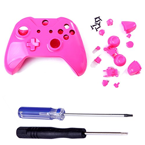 HDE Custom Wireless Game Controller Shell Case for Xbox One with Screwdriver Set (Glossy Pink)